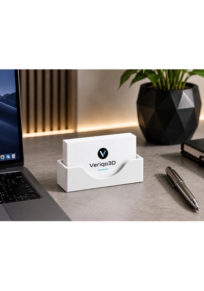 Veriqo 3d Masaüstü Kartvizitlik Siyah Kartvizit Standı Ofis Organizer Kartlık