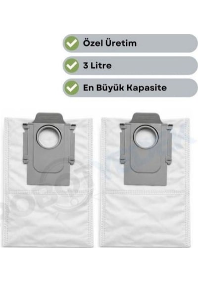 Roborock Saros Z70 Uyumlu 2 Adet Toz Çöp Torbası