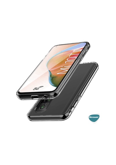 Microsonic Xiaomi Mi 10T Pro Kılıf 6 Tarafı Tam Full Koruma 360 Clear Soft