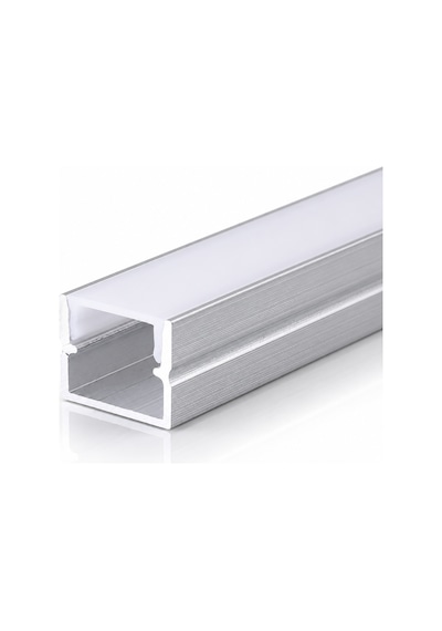 Sıva Üstü Alüminyum Led Profil 1 Metre 12x10 Mm U Kanal Opal Difüzörlü Şerit Led Kanalı Dl1210