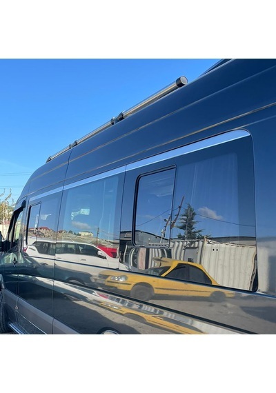 Mercedes Sprinter W906 Krom Cam Üst Çıtası 2006-2017 Arası P.çelik 8 Prç.