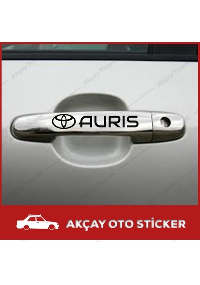 (6 Adet) Toyota Auris Kapı Kolu Sticker Auris Sticker Auris Arma