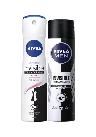 Black&white Clear Bayan Deosprey 150 Ml+black&white Original Erkek Deosprey 150 Ml 2'li Paket