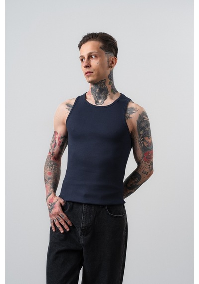 Respire Erkek Tank Top Atlet Lacivert