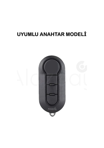 Fiat 500 Doblo Fiorino Punto Ducato Bravo Panda Silikon Anahtar Kılıfı Gri