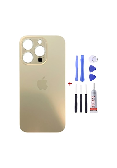Apple Uyumlu iPhone 14 Pro Max Gold Arka Cam Kapak Arka Pil Kapağı