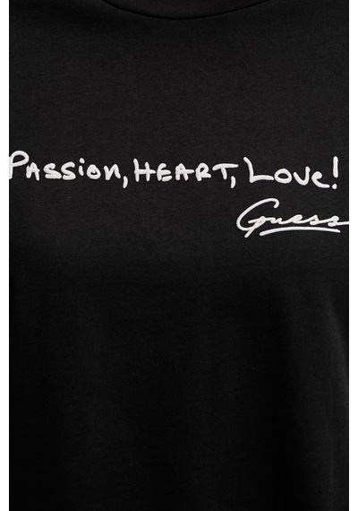 Guess Bayan T Shirt V6rı09 I3z14 Jblk Siyah Siyah