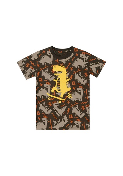 Kaykay Dino Erkek Çocuk Yazlık T-shirt Şort Takım