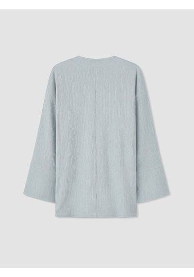 Lcw Modest Mavi Kruvaze Yaka Oversize Kadın Kimono