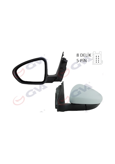 Gva Dış Dikiz Aynası Sol Egea 15 Elektrikli Isıtmalı Astarlı Konveks 5 Fiş Vm-6157ehpl Gva 1029211 735646195 735656599