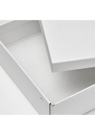 Ikea Fjäderharv Kapaklı Kutu, Beyaz, 25x35x8 Cm