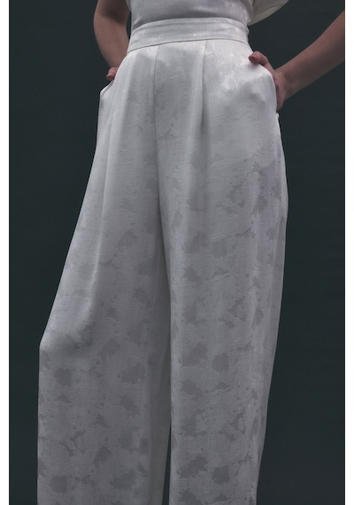 Sateen Camila Pantolon - Ekru-137188 Ekru