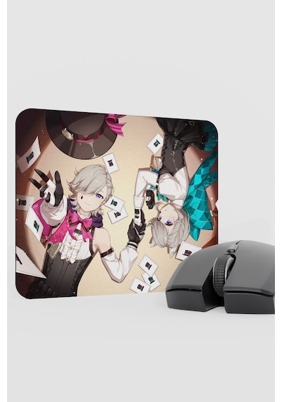 Lyney Genshin Impact Anime Gacha V5 - 22x18 Gaming Mouse Pad Fare Altlığı