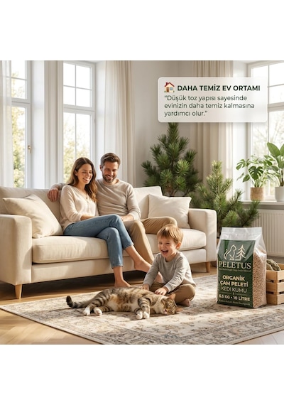 Organik Çam Peleti Kedi Kumu 6.5 Kg - 10 Litre,%100 Doğal Kimyasal İçermeyen, Güçlü Koku Kontrolü, Astımlı Ve Alerjik Kediler İçin Uygun, Tozsuz Kolay Temizlik Organik Çam Peleti Kedi Kumu 6.5 Kg - 10 Litre,%100 Doğal Kimyasal İçermeyen, Güçlü Koku Kontrolü, Astımlı Ve Alerjik Kediler İçin Uygun, Tozsuz Kolay Temizlik