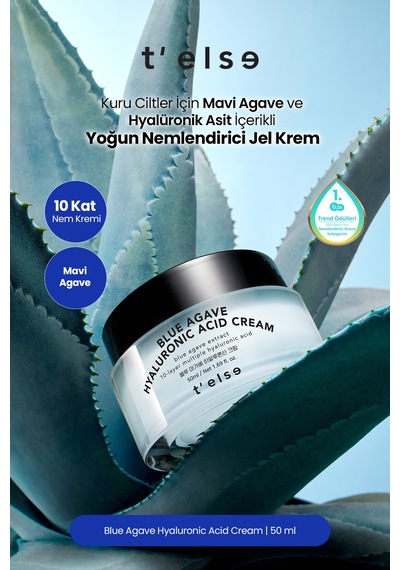 Hyalüronik Asit İçerikli Yoğun Nemlendirici Jel Krem T Else Blue Agave Hyaluronic Acid Cream