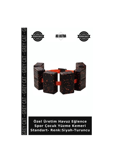 Özel Üretim Havuz Eğlence Spor Çocuk Yüzme Kemeri Standart- Renk:siyah-turuncu Siyah - Turuncu