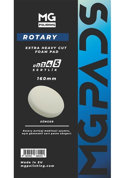 Mg Pads Rotary Extra Ağır Kalın Kesim Pasta Süngeri Beyaz - 160