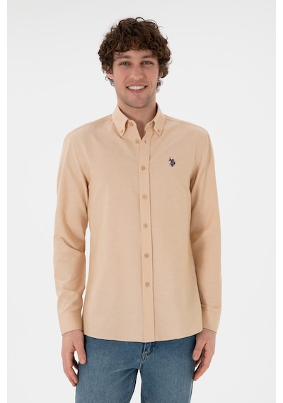 U.s. Polo Assn. Erkek Camel Gömlek Basic 50306338-vr015 Camel