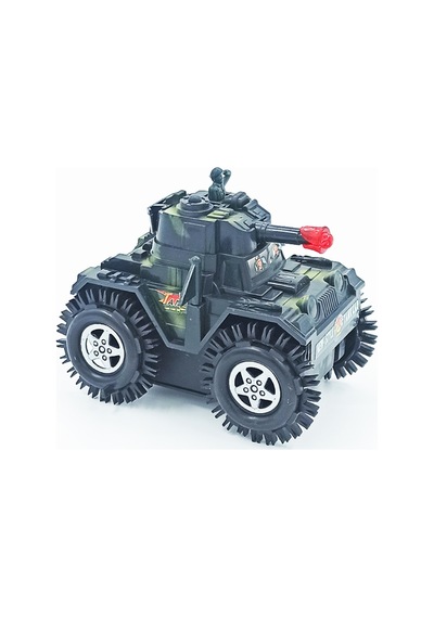 Takla Atan Pilli Işıklı Çılgın Tank 12Cm Oyuncak Takla Atan Tank
