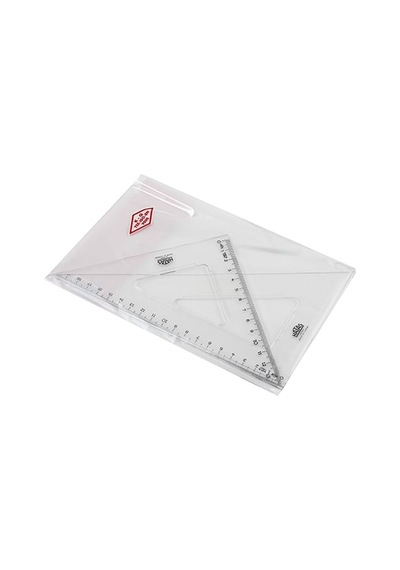 Hatas Öğrenci Gönye Seti 45-60 Derece Plastik 21 CM 0805