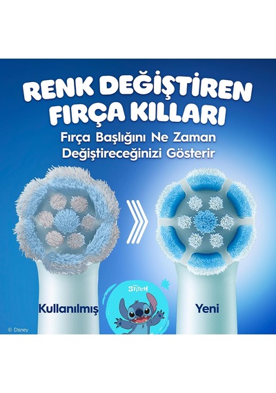Tr İo Çocuk 6+ Stitch Diş Fırçası Yedek Başlığı 4 Adet