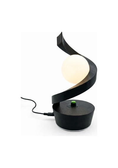 3d Baskı Modern Spiral Masa Lambası Dekoratif Led Gece Lambası Minimal Tasarım Komodin Lambası Siyah