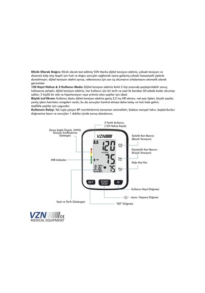 Bp-2206 Bilekten Otomatik Digital Tansiyon Aleti