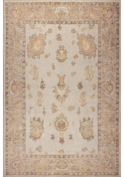 Artloop Relic Bej / Sarı Vintage Dokulu Klasik Desenli Dokuma Tabanlı Şönil Halı Al 495 Bej - Sarı