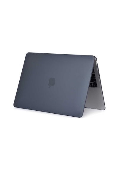 Apple Uyumlu MacBook Air 13.6inç 2022 M2 A2681 Kılıf Kristal Ön Arka Şeffaf Kapak Siyah