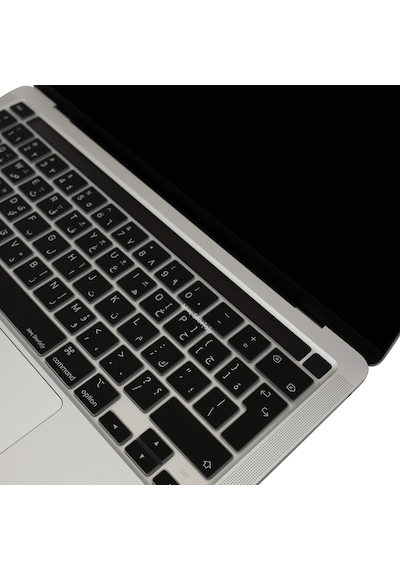 Arapça Klavye Apple Uyumlu MacBook Pro Kılıf M1-m2, 13inç Touchbarlı A2338 A2289 A2251 A2141 Uk Enter İle Siyah