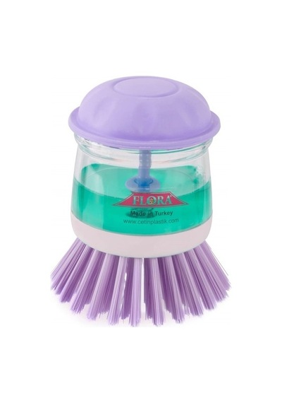 Flora F389 Deterjan Hazneli Bulaşık Fırçası