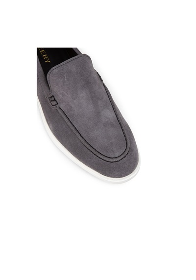 Deery Hakiki Süet Gri Erkek Loafer Ayakkabı - 01957mgrıe01 Gri