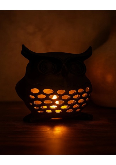 3d Dekoratif Baykuş Mumluk , Tealight Mumluk , Bohem Rustik Ev Dekoru , Hediyelik Romantik Aydınlatma