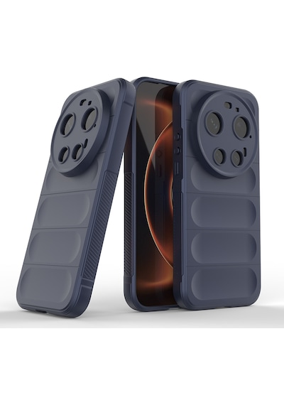 Adige Xiaomi 17 Ultra Kılıf Etnik Optimum Oyuk Desenli Silikon Lacivert
