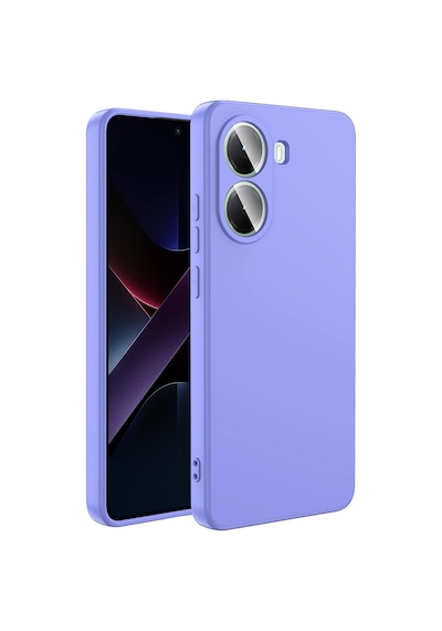 Xiaomi Poco X7 Pro Kılıf Yumuşak Silikon Kamera Korumalı Lansman Pazarplus Lila