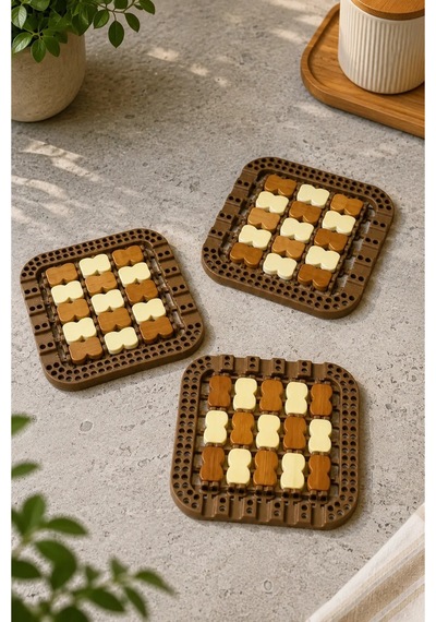 Ahşap 3'lü Nihale 14x14 Cm - 902813363 Diğer