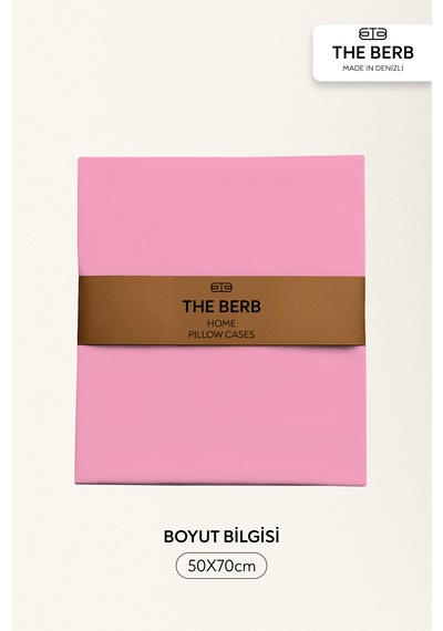 The Berb 2'li Penye Yastık Kılıfı Seti %100 Pamuk 50 X 70 Fermuarlı Pembe