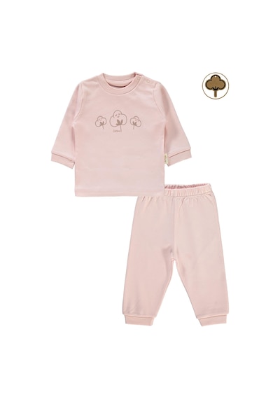 Civil Baby Bebek Organik Pijama Takımı 1-9 Ay Pembe