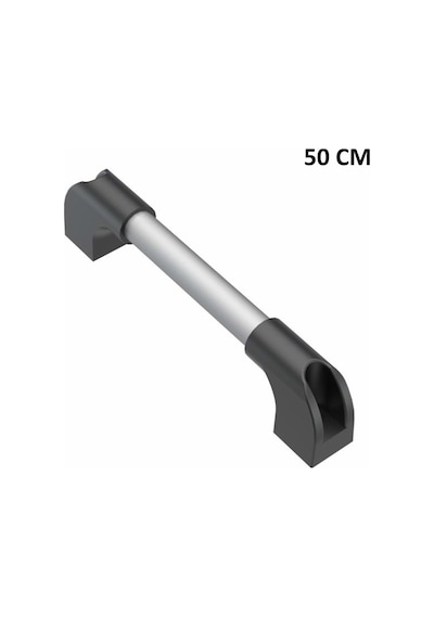 Engelli Yaşlı Hasta Tutunma Barı Küvet Tutamağı Alüminyum 50 Cm Gri - Siyah