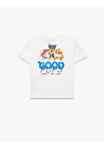 Koton Paw Patrol Baskılı Kısa Kollu Bisiklet Yaka Lisanslı Pamuklu Tişört Ekru 5smb10321tk Ekru