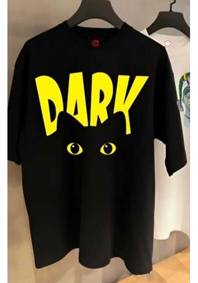 Noıssey Siyah Tasarım Baskılı Unisex Oversize Rahat Kalıp