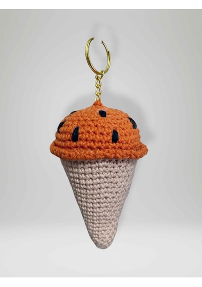 Amigurumi Külah Anahtarlık 10-11 Cm Sevimli El Örgüsü Hediyelik Anahtar Ve Çanta Aksesuarı Kod:72