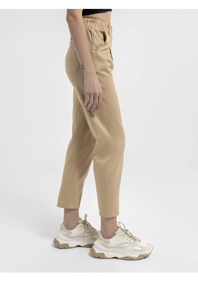 Slouchy Fit Kadın Pantolon Bej