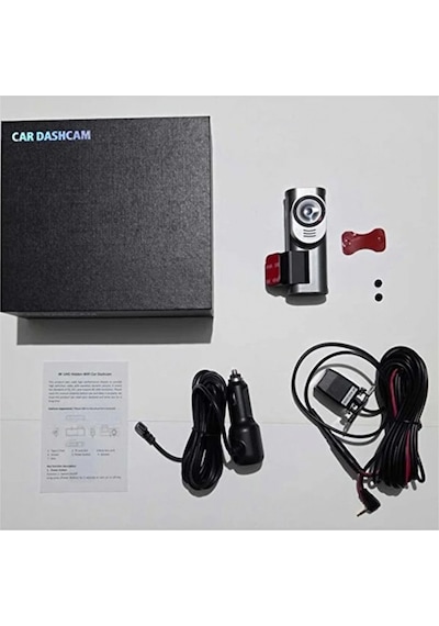 4k Wifi Çift Kameralı Araç Kamerası Gece Görüşlü G-sensörlü Dash Cam 170 Derece
