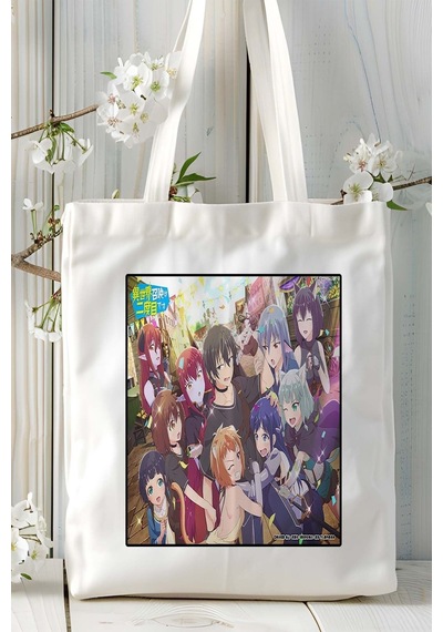 Art Hediye Isekai Shoukan Wa Nidome Desu Baskılı Bez Omuz Çantası Kişiye Özel Model 2 Çok Renkli