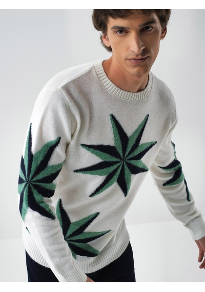 Xint Ekru Yumuşak Dokulu Regular Fit Kazak 801833