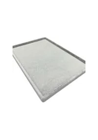 Süet Kumaş Gri Renk 34/24 Cm Takı Servis Sunum Tablası