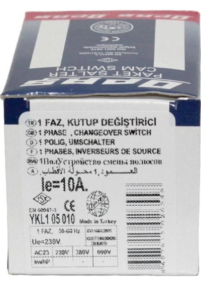 OPAŞ 1X10A 1-0-2 Kilitli Şalter