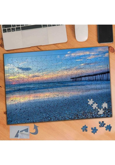 Mıcır Taşı Ve Deniz Manzarası 240 Parça Puzzle Yapboz Tablo-952