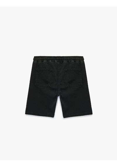 Koton Denim Bermuda Siyah Erkek Şort 6sam40039nd